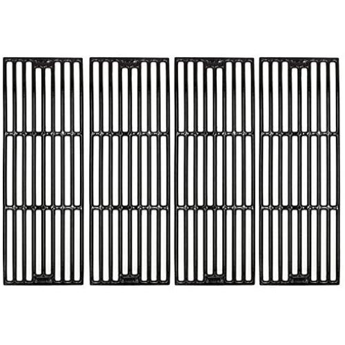 Hongso PCE051 Porcelain Coated Cast Iron Grill Cooking Grid Grates Replacement for Chargriller Gas Grill Models 2121, 2123, 2222, 2828, 3001, 3030, 3725, 4000, 5050, 5252, 5650, Sold as a Set of 4