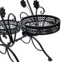 AISHN 3-Tiered Scroll Classic Plant Stand Decorative Metal Garden Patio Standing Plant Flower Pot Rack Display Shelf Holds 3-Flower Pot with Modern''S'' Design (Black)