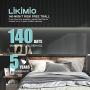 LIKIMIO Industrial Full Bed Frame with Headboard and Footboard, Strong 4 U-Shaped Support Frames & 2 Independent Support Rods & 9 Support Legs, Noise-Free, No Box Spring Needed