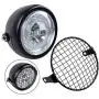 TASWK Motorcycle Retro 6.5'' CREE LED Headlight + Metal Mesh Grille Cover Cafe Racer Bobber