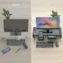 Monitor Stand Riser, Jelly Comb Foldable Computer Monitor Riser, Computer Stand with Storage Drawer, Phone Stand for Computer, Desktop, Laptop, Save Space (Black) Monitor Stand Riser, Jelly Comb Foldable Computer Monitor Riser, Computer Stand with Storage Drawer, Phone Stand for Computer, Desktop, Laptop, Save Space (Black)