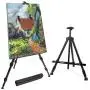 T-Sign 72 Tall Display Easel Stand, Aluminum Metal Tripod Art Easel Adjustable Height from 22-72”, Extra Sturdy for Table-Top/Floor Painting, Drawing and Display with Bag, Black T-Sign 72 Tall Display Easel Stand, Aluminum Metal Tripod Art Easel Adjustable Height from 22-72”, Extra Sturdy for Table-Top/Floor Painting, Drawing and Display with Bag, Black