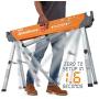Bora Portamate Speedhorse Sawhorse Pair– Two Pack, Table Stand with Folding Legs, Metal Top for 2x4, Heavy Duty Pro Bench Saw Horse for Woodworking, Carpenters, Contractors, PM-4500T