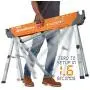 Bora Portamate Speedhorse Sawhorse Pair– Two Pack, Table Stand with Folding Legs, Metal Top for 2x4, Heavy Duty Pro Bench Saw Horse for Woodworking, Carpenters, Contractors, PM-4500T