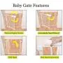 ALLAIBB Extra Wide Baby Gate Pressure Mount Auto Close White Metal Child Dog Pet Safety Gates with Walk Through for Stairs,Doorways,Kitchen and Living Room 62.2-66.9 in (71.65-76.38''/182-194cm) ALLAIBB Extra Wide Baby Gate Pressure Mount Auto Close White Metal Child Dog Pet Safety Gates with Walk Through for Stairs,Doorways,Kitchen and Living Room 62.2-66.9 in (71.65-76.38''/182-194cm)