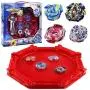 Bey Battle Blade Gyro Metal Fusion Evolution Sparking Attack Set with 4D Launcher Grip and Stadium Battle Set Bey Battle Blade Gyro Metal Fusion Evolution Sparking Attack Set with 4D Launcher Grip and Stadium Battle Set