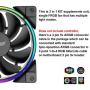 Pccooler 120mm Single Fan Moonlight Series, 3-PIN RGB LED Computer Case Fan - PWM PC Cooling Fan - Dual Light Loop Quiet Fan/Multiple Light Modes for PC Cases (Only PC-3M120 Replacement Fan)