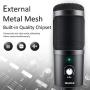 USB Microphone for Computer, JEEMAK Metal Condenser PC Microphone for Laptop and Microphone Pop Filter, Swivel Double Layer Sound Shield Guard for Blue Yeti and Any Other Mic