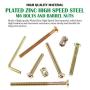 Keadic 100Pcs M6 40/50/60/70/80mm Baby Bed Screws Hardware Replacement Kit, Hex Socket Head Cap Screws Nuts for Furniture Cots Beds Crib, 1 Hex Key for Free - Zinc Plated High Speed Steel