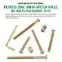 Keadic 100Pcs M6 40/50/60/70/80mm Baby Bed Screws Hardware Replacement Kit, Hex Socket Head Cap Screws Nuts for Furniture Cots Beds Crib, 1 Hex Key for Free - Zinc Plated High Speed Steel