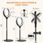 Selfie Ring Light for Laptop Computer,Yoozon LED Desk Ring Light with Adjustable Phone Holder&Metal Stand for Video Conference Lighting,Zoom Call Meeting,Webcam Chat,Makeup,Live Streaming,YouTube