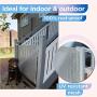 Perma Indoor/Outdoor Retractable Baby Gate 41'' Tall, Extends to 71'' Wide, Gray