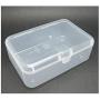 ISKYBOB 6 Pack Rectangle Mini Clear Plastic Storage Containers Box Case with Lid for Pills,Herbs,Tiny Bead (3.54x2.36)