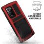 Compatible with Samsung Galaxy Note 20 Metal Case,Military Grade Drop Tested Heavy Duty Full Body Protective with Screen Protector Built-in Shockproof Dustproof Case(Note20 Red)