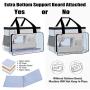 Yarwo Sewing Machine Carrying Case with Bottom Wooden Board, Universal Sewing Machine Tote Compatible with Most Standard Sewing Machine and Accessories, Gray with Grid