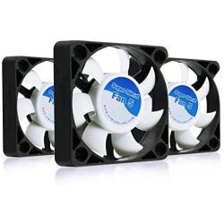 AAB Cooling Super Silent Fan 5 - Silent and Efficient 50mm Fan with 4 Anti-Vibration Pads - Value Pack 3 Pieces, Airflow Fan, Computer Fan, 3D Printer Fan, Silent Case Fan