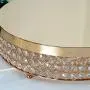 Efavormart Gold Grand Wedding Beaded Crystal Metal Cake Centerpiece Stand Wedding Party Rise Cake Display Stand - 15.5'' Diameter Efavormart Gold Grand Wedding Beaded Crystal Metal Cake Centerpiece Stand Wedding Party Rise Cake Display Stand - 15.5'' Diameter