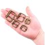 ◕‿◕ Swpeet 50 Pcs Bronze Assorted Multi-Purpose Metal Roller Buckles for Belts Hardware Bags Ring Hand DIY Accessories - 1/2 Inch, 5/8 Inch, 3/4 Inch, 1 Inch, 1-1/4 Inch