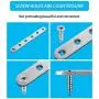 Straight Brace, Ouioui 4 Pieces Stainless Steel Flat Brace (6.18 x 0.78 inch, 157 x 20mm) Braces Joining Plate Connector Support Bracket for Shelves Cabinets Wood Furniture, 24 Pieces Screws Included Straight Brace, Ouioui 4 Pieces Stainless Steel Flat Brace (6.18 x 0.78 inch, 157 x 20mm) Braces Joining Plate Connector Support Bracket for Shelves Cabinets Wood Furniture, 24 Pieces Screws Included