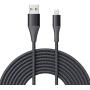 Xcentz iPhone Charger 10ft, MFi Certified Lightning Cable, Braided Nylon High-Speed iPhone Cable with Premium Metal Connector for iPhone 11/X/XS/XR/XS Max/8/7/6/5S/SE, iPad Mini/Air, Black