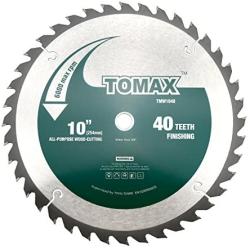 TOMAX 10-Inch 40 Tooth ATB Finishing Saw Blade with 5/8-Inch Arbor