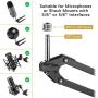 Microphone Arm Stand, TONOR Adjustable Suspension Boom Scissor Mic Stand with Pop Filter, 3/8'' to 5/8'' Adapter, Mic Clip, Upgraded Heavy Duty Clamp for Blue Yeti Nano Snowball Ice and Other Mics(T20)