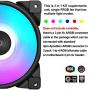 Pccooler 120mm Case Fan Dawn Series, LED RGB Silent Fans - Advanced Lighting Customizations with 7 Colors&10 Lighting Modes - PWM High Performance Cooling Fan (PC-3M120HALO Fan 1 Pack Supplement)