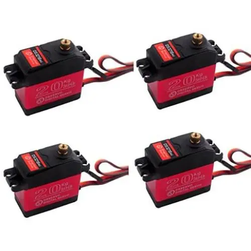 4 X DS3218 Waterproof Digital Servo with 25T Servo Arm, 20KG High Torque Full Metal Gear for RC Toys Model DIY Arduino TRX 4 Crawler (Control Angel 180°) 4 X DS3218 Waterproof Digital Servo with 25T Servo Arm, 20KG High Torque Full Metal Gear for RC Toys Model DIY Arduino TRX 4 Crawler (Control Angel 180°)