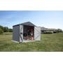 Arrow Shed 8 x 6 Elite Steel Shed with High Gable and Lockable Doors Storage Building, Anthracite