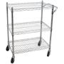 Oceanstar 3-Tier Heavy Duty All-Purpose Utility Cart, Chrome Oceanstar 3-Tier Heavy Duty All-Purpose Utility Cart, Chrome