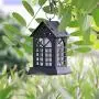 Solar Lanterns - Solar Lights Metal Flickering Flame Hanging Solar Lights Waterproof Umbrella LED Flame Lights Hanging Lamps for Garden Patio Pathway Deck Yard (2 Pack)