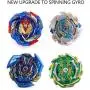Tech Combat Gyro Burst | 4 Pieces Speed Gyro Metal Combat Gyro Set | 4D Fusion Model Burst Evolution Combination Series with 2 Launcher Toys