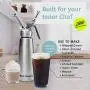 Whipped Cream Dispenser Stainless Steel - Professional Whipped Cream Maker - Gourmet Cream Whipper - Large 500ml / 1 Pint Capacity Canister - Includes 3 Culinary Decorating Nozzles Whipped Cream Dispenser Stainless Steel - Professional Whipped Cream Maker - Gourmet Cream Whipper - Large 500ml / 1 Pint Capacity Canister - Includes 3 Culinary Decorating Nozzles