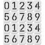 Curb Stencil Kit for Address Painting, All Numbers - 14 Mil Mylar Plastic [4'' Tall Numbers, 2 of Each]