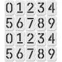 Curb Stencil Kit for Address Painting, All Numbers - 14 Mil Mylar Plastic [4'' Tall Numbers, 2 of Each]