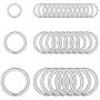 UNICRAFTALE About 30pcs Split Key Rings Stainless Steel Key Ring Metal Split Key Chain Ring Parts Flat Key Chain Rings Stainless Steel Color for Crafts Home Car Keys Organization