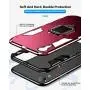 iPhone XR Case, Heavy Duty Shockproof Phone Cover with Magnetic Car Mount Metal Ring Kickstand for Apple iPhone XR 6.1inch - Red iPhone XR Case, Heavy Duty Shockproof Phone Cover with Magnetic Car Mount Metal Ring Kickstand for Apple iPhone XR 6.1inch - Red