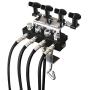 OPHIR Airbrush Holder Station with 4 Splitters Airbrush Manifold That Can Hold Up to 4 Airbrushes (with 5pcs of air Hose)
