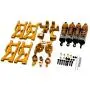 lahomia Metal Upgrade Parts Fits for Wltoys 144001 1/14 - Shock Absorbers & Front Rear Steering Arm & C Carrier - Golden lahomia Metal Upgrade Parts Fits for Wltoys 144001 1/14 - Shock Absorbers & Front Rear Steering Arm & C Carrier - Golden