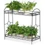 Yaheetech 2 Tier Metal Plant Stand for Outdoor/Indoor, Plant Display Rack Flower Pot Stand Shelf for Home Garden Backyard Patio, Home Storage Organizer Rack Black,33.5 x 13.4 x 31.9 inch Yaheetech 2 Tier Metal Plant Stand for Outdoor/Indoor, Plant Display Rack Flower Pot Stand Shelf for Home Garden Backyard Patio, Home Storage Organizer Rack Black,33.5 x 13.4 x 31.9 inch
