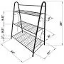 MTB 3-Tier Indoor/Outdoor Metal Plant Stand, Flower Rack, Plant Display, Bakers Rack Stand Shelf, Shoe Organizer, Multifunctional Utility Storage Organizer Pots Holder, Cold Grey MTB 3-Tier Indoor/Outdoor Metal Plant Stand, Flower Rack, Plant Display, Bakers Rack Stand Shelf, Shoe Organizer, Multifunctional Utility Storage Organizer Pots Holder, Cold Grey