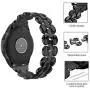 TOTOUTHS Compatible with Samsung Galaxy 42mm/Galaxy Watch 3 41mm Bands Women Bracelet Replacement for Galaxy Active 2 40mm 44mm/Gear S2 Classic/Gear Sport Metal Strap Wristband 20mm Pins (Black)