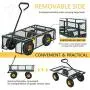 VIVOHOME Heavy Duty 1100 Lbs Capacity Mesh Steel Garden Cart Folding Utility Wagon with Removable Sides and 10 Inch Wheels (Green) VIVOHOME Heavy Duty 1100 Lbs Capacity Mesh Steel Garden Cart Folding Utility Wagon with Removable Sides and 10 Inch Wheels (Green)