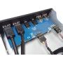 UCEC 5.25 Inch Metal Front Panel USB Hub - with 2X USB 3.0 Ports & 2X USB 2.0 Ports & 1x HD Audio Port for Computer Case