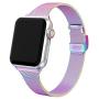 SWEES Compatible with iWatch 38mm 40mm 42mm 44mm, Stainless Steel Metal Narrow Small Soft Thin Replacement Compatible for iWatch Series 6 5 4 3 2 1 SE Women Men, Black, Champagne, Silver, Rose Gold