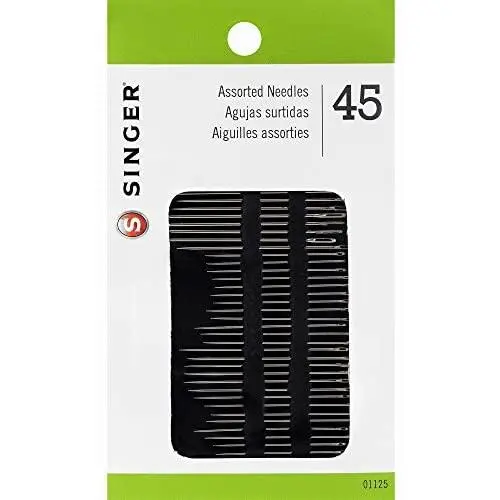 SINGER 01125 Assorted Hand Needles - Betweens, Chenille, Darners, Embroidery, Sharps & Tapestry, Assorted Sizes, 45-Count SINGER 01125 Assorted Hand Needles - Betweens, Chenille, Darners, Embroidery, Sharps & Tapestry, Assorted Sizes, 45-Count