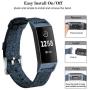 hooroor Canvas Woven Band Compatible for Fitbit Charge 4 / Charge 3 Bands and Charge 3 SE Band, Soft Breathable Fabric Cloth Replacement Wristbands Sports Accessories Small Large for Women Men