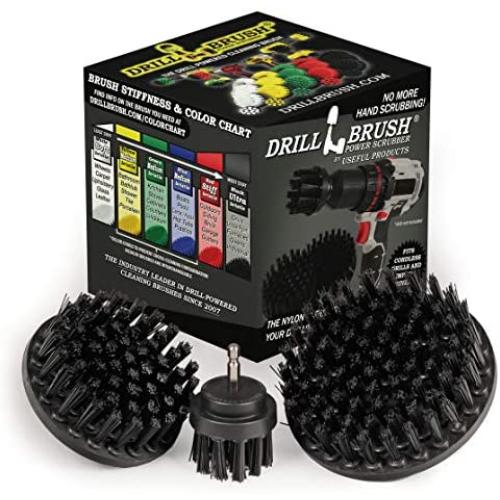 Ultra Stiff Drill Powered Cleaning Brushes Used for Heavy Duty Industrial Stripping by Drillbrush