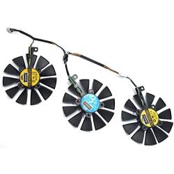 inRobert PLD09210S12HH Video Card Cooling Fan for ASUS Strix R9 390X 390 RX480 RX580 GTX 980Ti 1060 1070 1080 Graphic Card (Fan-3pcs)