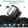 HAPAW Metal Bands Plus Screen Protector Case Compatible with Fitbit Versa 2, Stainless Steel Magnetic Mesh Strap Men Women Bracelet Wristbands Accessories with 2-Pack Bumper Cover for Versa 2 Smartwatch (Black, Small) HAPAW Metal Bands Plus Screen Protector Case Compatible with Fitbit Versa 2, Stainless Steel Magnetic Mesh Strap Men Women Bracelet Wristbands Accessories with 2-Pack Bumper Cover for Versa 2 Smartwatch (Black, Small)